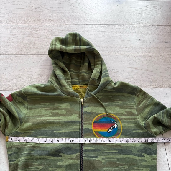 Aviator Nation Green Camo Zip Up Hoodie Logo XXL - Picture 7 of 10
